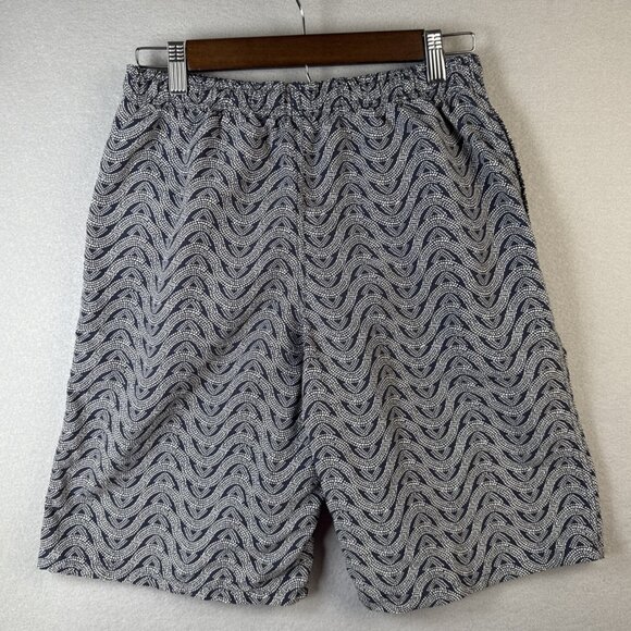 Patagonia Swim Shorts Boys Size XXL Mesh Lined Drawstring Waist Blue Fun Print - Picture 6 of 10